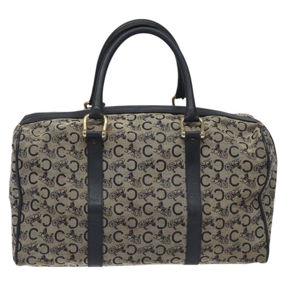 CELINE C Macadam Hand Bag Canvas Navy Auth bs23203 - Picture 3 of 16